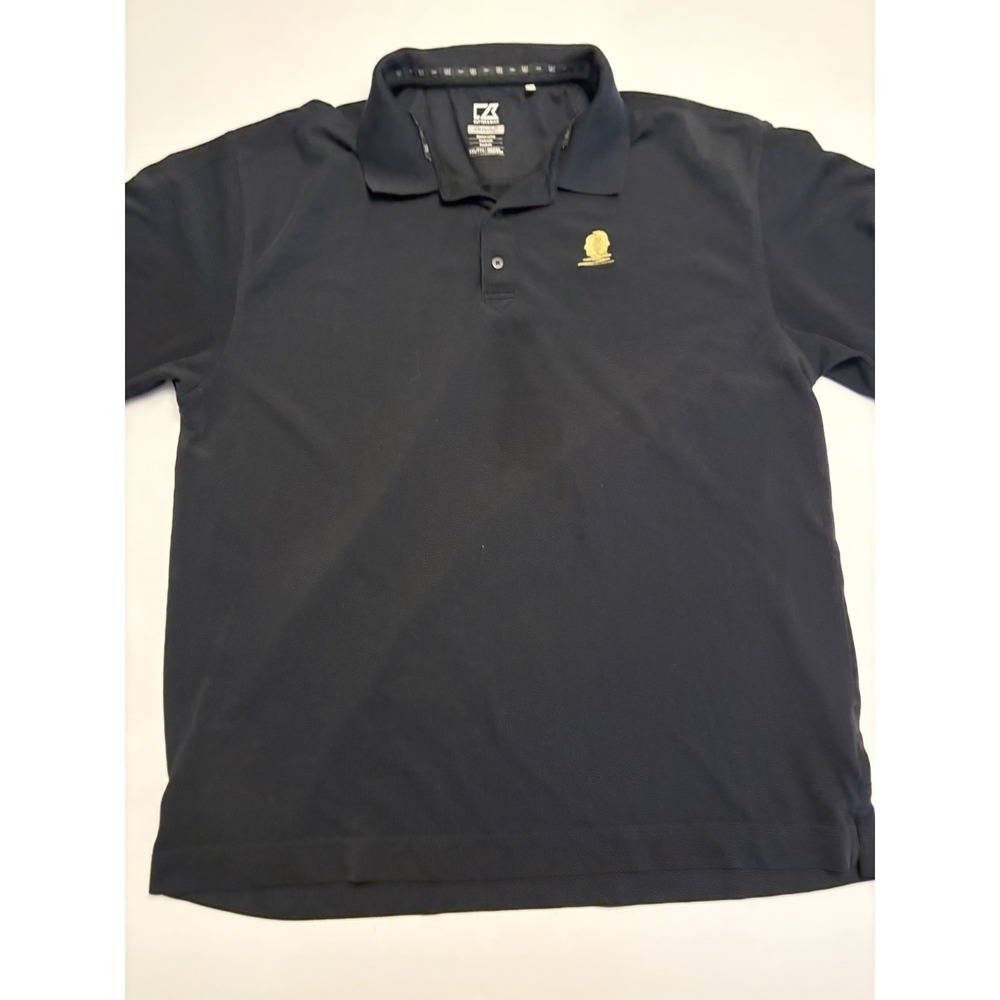 Cutter & Buck CB DryTec Black Polo Shirt XXL Moisture Wicking Golf Performance